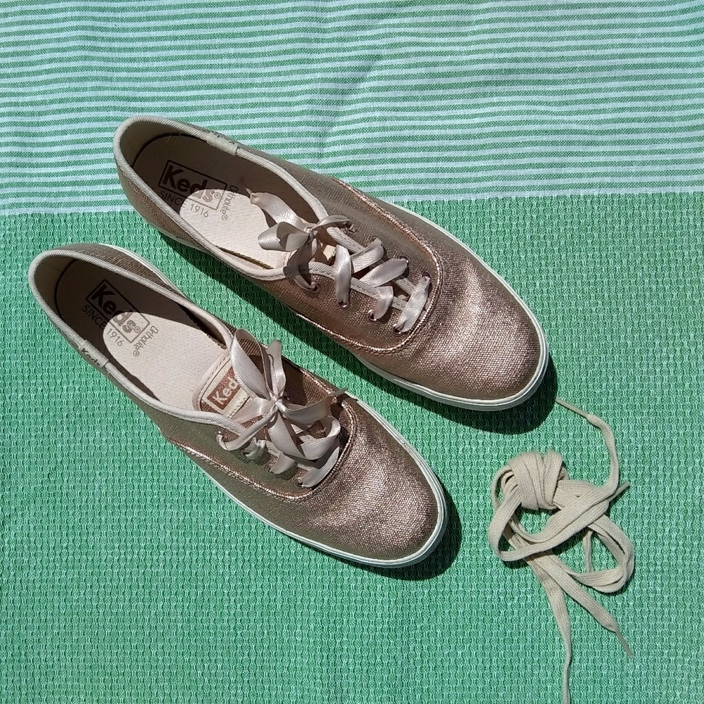 Rose Gold Platform Keds